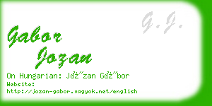 gabor jozan business card